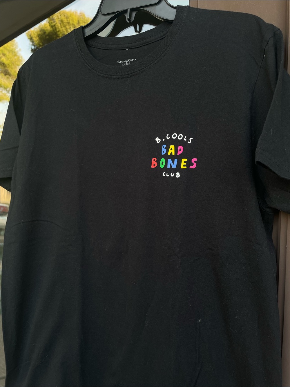 Barney Cools "BAD BONES CLUB" Black Graphic Tee L